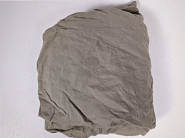 Coyuchi 100% Organic Cotton Relaxed Linen Fitted FULL Sheet Sage Green