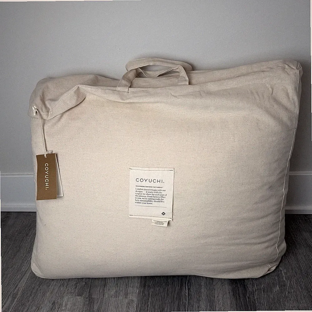 Coyuchi Diamond Stitch Organic Cotton Comforter Full/Queen - Undyed