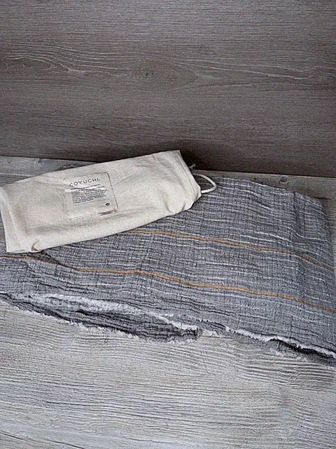 Coyuchi Full-Queen Topanga Organic Cotton Matelasse Blanket Warm Stripe 90”x 92”
