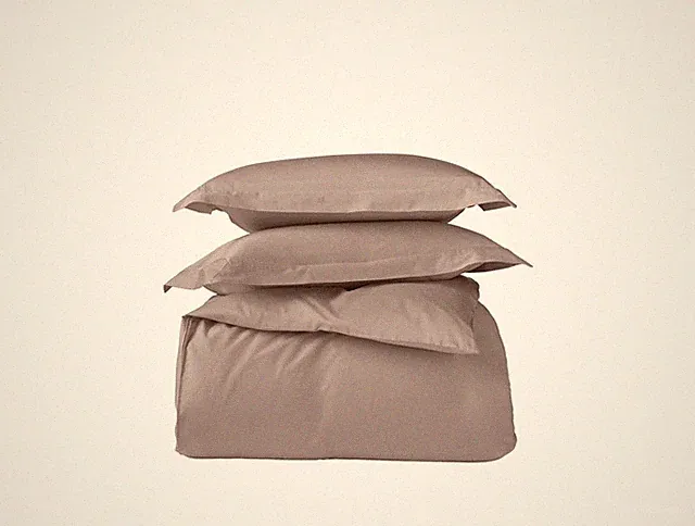Coyuchi Organic Sateen Duvet Cover Set, Mineral, Full/Queen, 100% GOTS Certif...