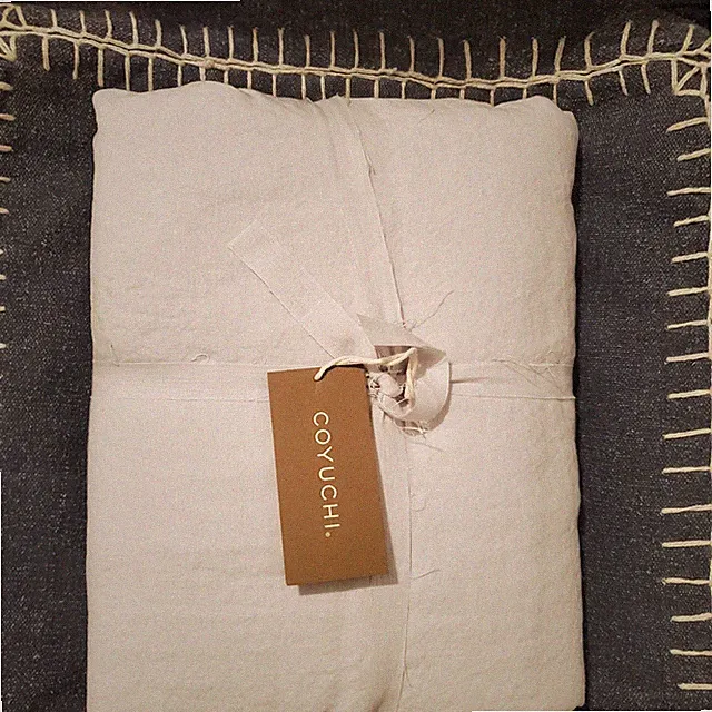 Coyuchi Relaxed Organic Linen Duvet Cover Full/Queen Fog
