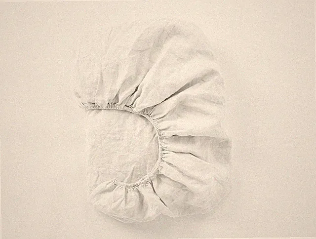 Coyuchi Relaxed Organic Linen Fitted Sheet in White Sz Full NWT $228