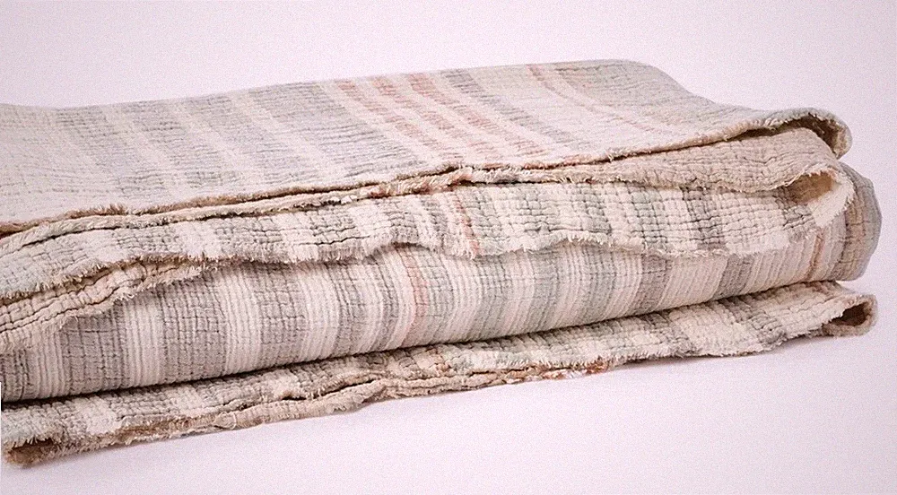 COYUCHI Topanga Organic Cotton Matelassé Reversible Bed Blanket KING - $300