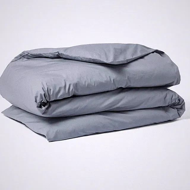 NEW $298 COYUCHI Organic Cotton Percale Duvet Cover King Steel Blue