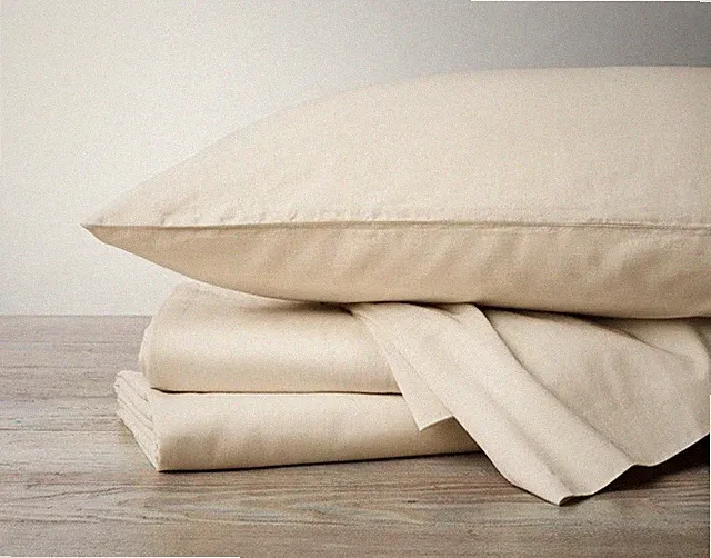 NEW $348 Coyuchi Cloud Brushed Organic Cotton Flannel Duvet Cover King Undyed