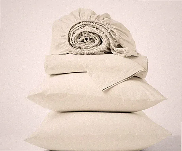 NWOT $278 COYUCHI Refined Organic Percale Cotton SHEET SET Undyed QUEEN