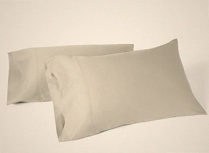 NWT $48 COYUCHI Cloud Soft Organic Sateen Pillowcases STND Stone