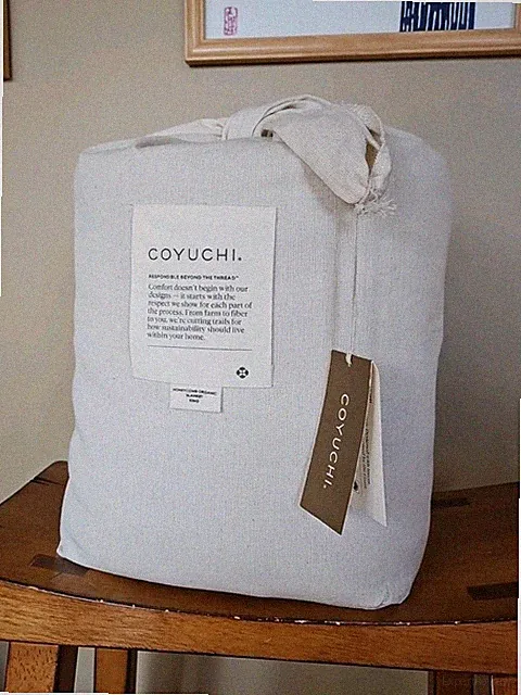 NWT Coyuchi Honeycomb Organic blanket King Pewter